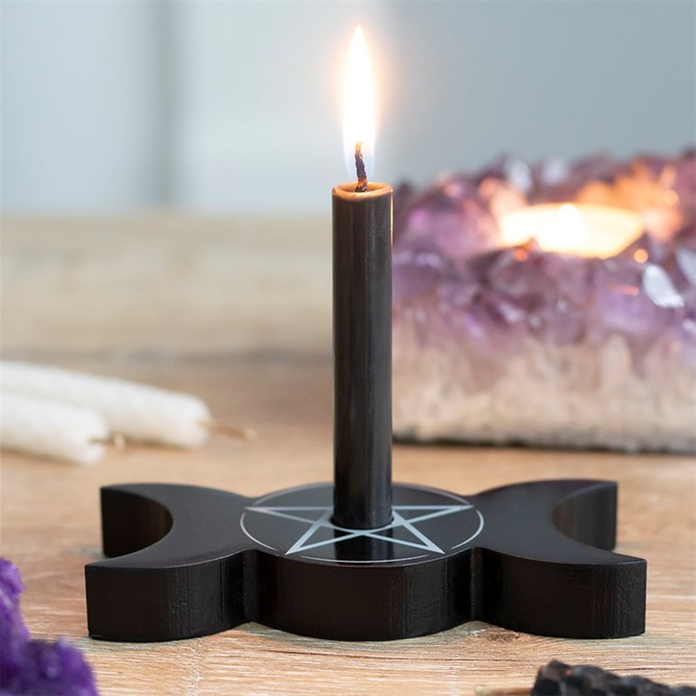 Something Different - Triple Moon Spell Kaarsenstandaard - Zwart
